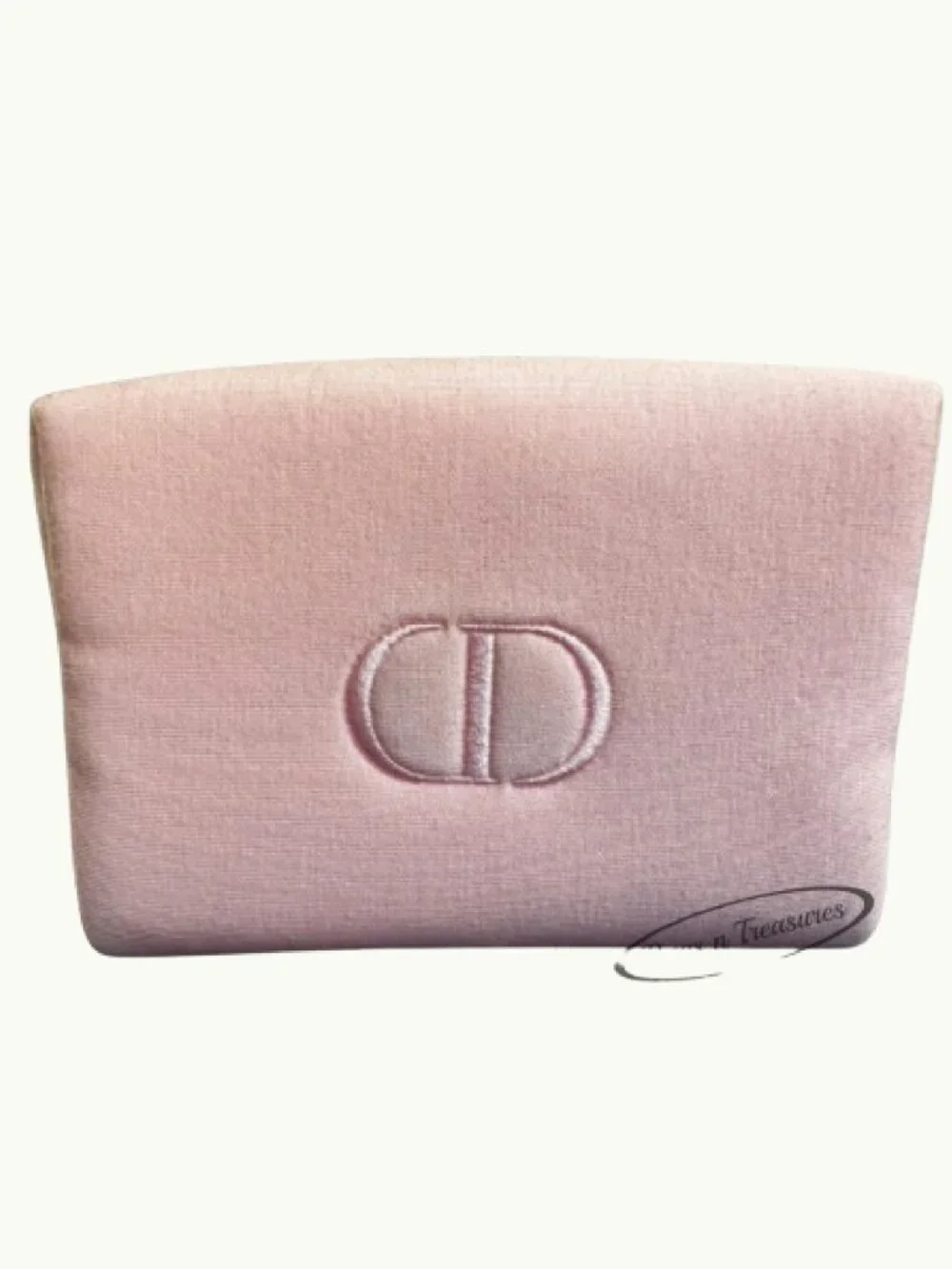 Christian Dior Cosmetic Bag Pink CD Logo NWOT VIP Gift Pouch